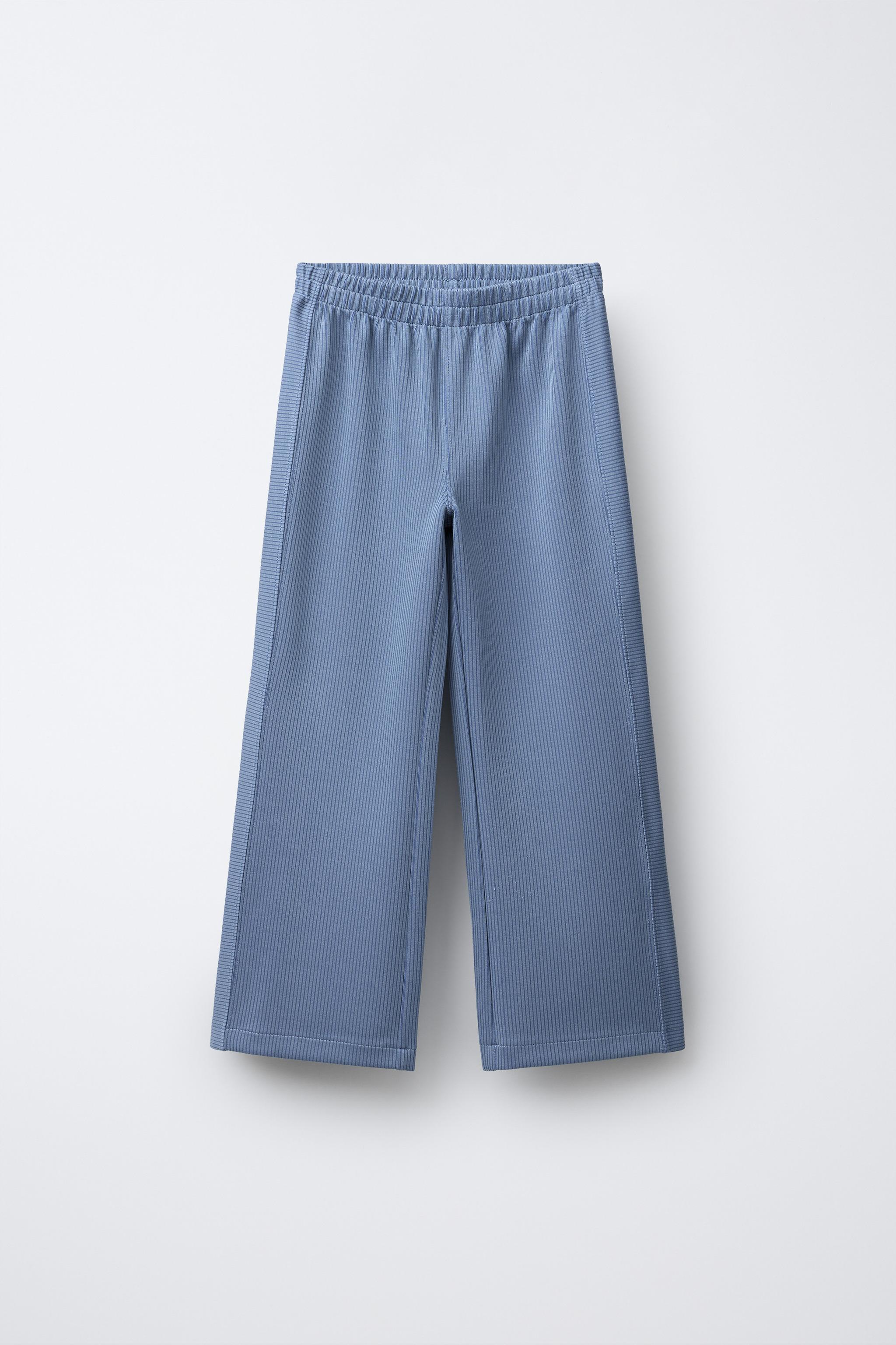 PANTALON CÔTELÉ À JAMBES LARGES AVEC MODAL